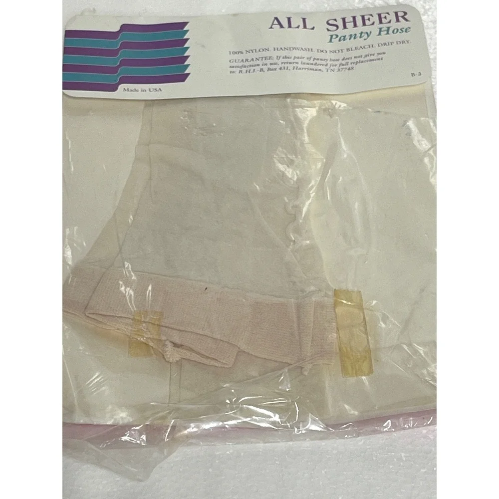 Vintage All Sheer Panty Hose Ivory One‎ Size Sheer to the Toe Sandalfoot